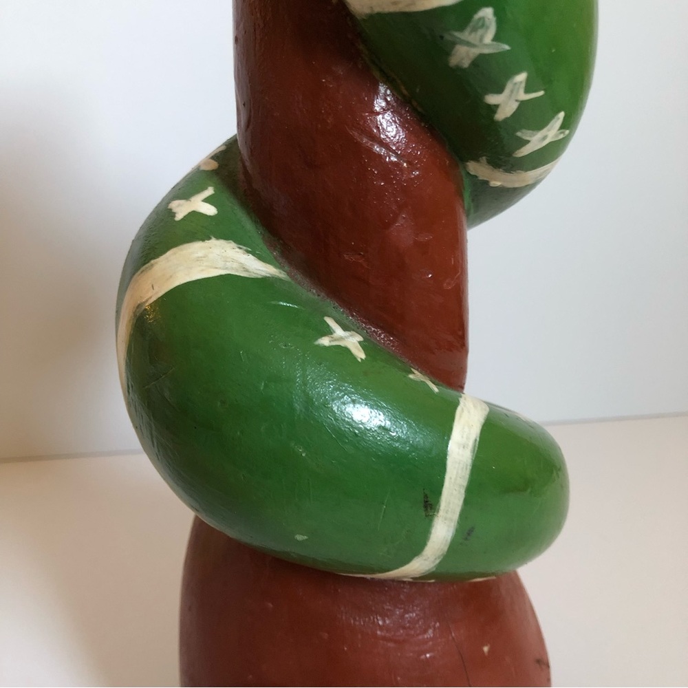 Amazing vintage folk art snake figure papier mâche? composite? primitive - Picture 3 of 13